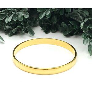 Vintage inspired Gold-Tone Polished Slim Bangle Bracelet